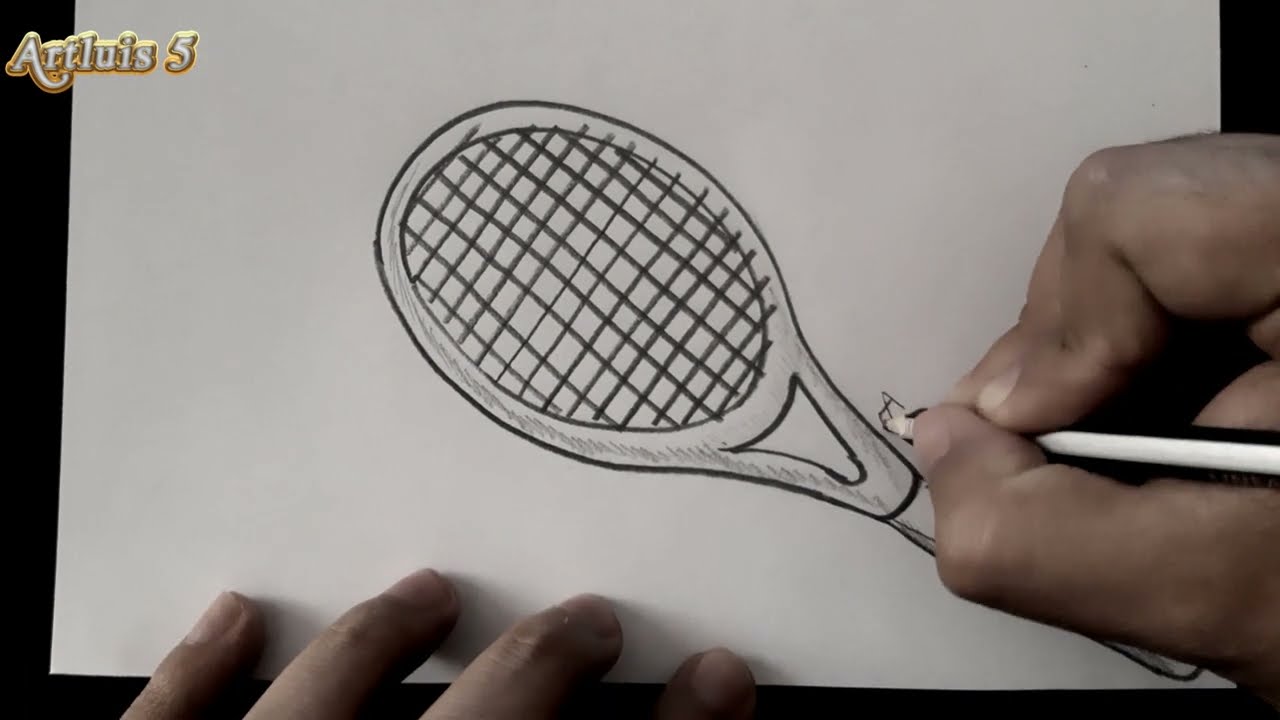 comment dessiner une raquette de tennis 