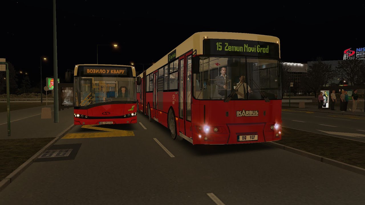 ODE I SOLARIS! OMSI 2 Beograd | Linija 15 | Solaris Urbino 18 (2013) / Ikarbus Ik-201 (2006)