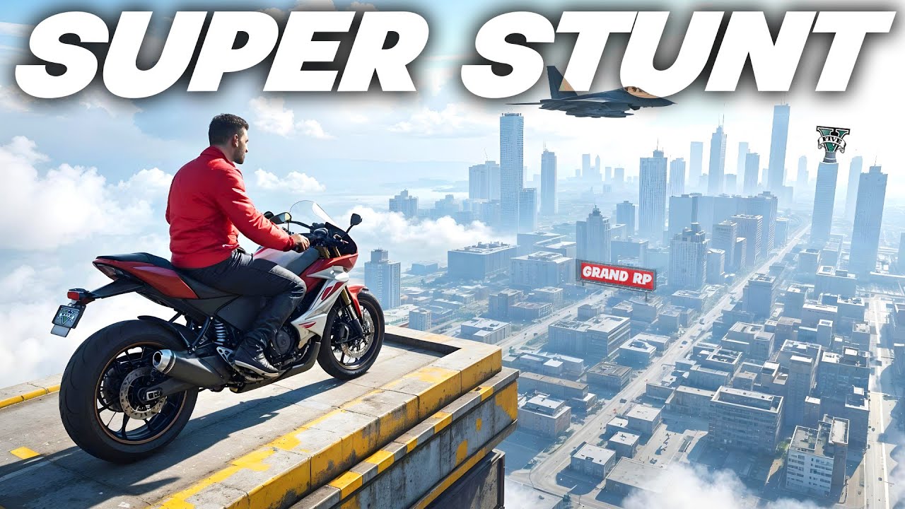 SUPER STUNT EVENT in GRAND RP Multiplayer | GTA-5 RP Live Gameplay ...