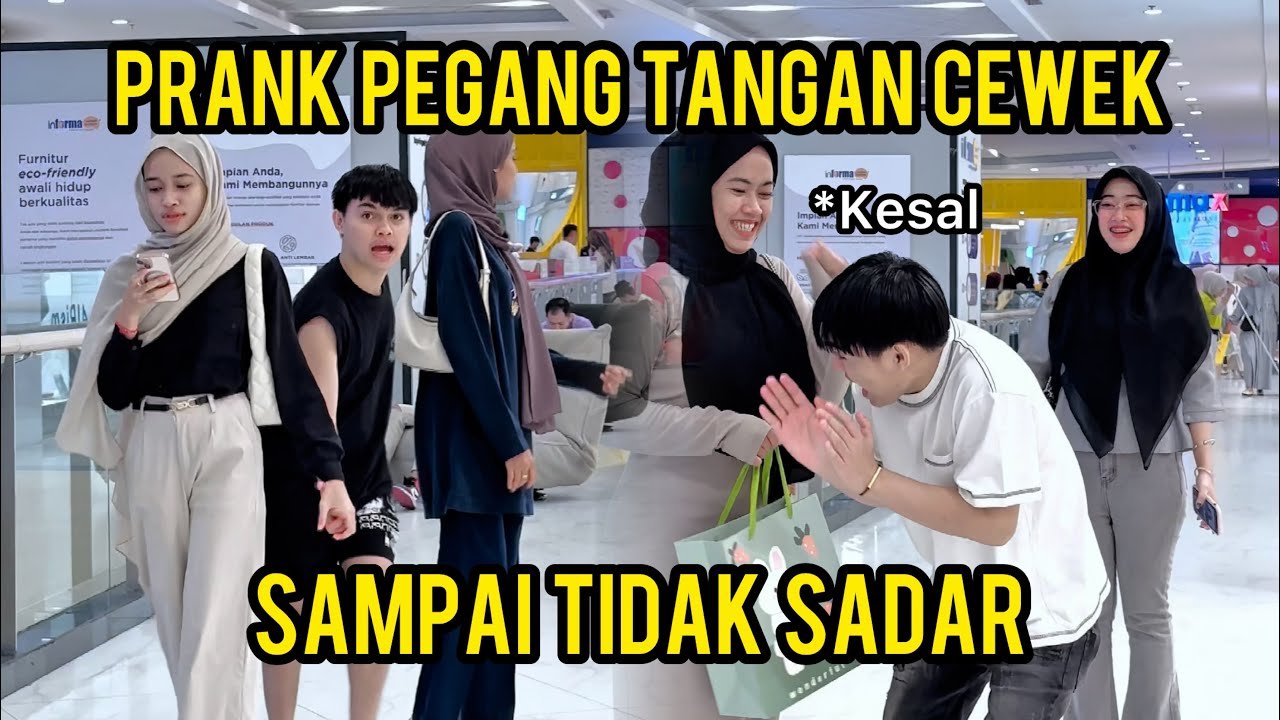 PRANK PEGANG TANGAN CEWEK SAMPAI GAK SADAR TERNYATA ORANG LAIN PART 2