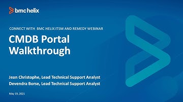 BMC CMDB: Webinar - Portal Walk Through
