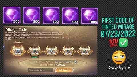 MLA First Tinted Mirage Code 07/23/2022