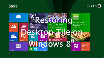 How to restore desktop tile on Windows 8