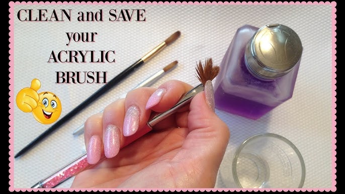 HOW TO KEEP YOUR BRUSH CLEAN DURING ACRYLIC APPLICATION