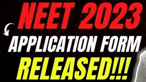 Neet ug 2023 application form released || Docoments requirements and important information #neet2023