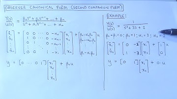 State variable control 9: Conversion of transfer functions to state variable models, Part 1