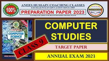 Anees Hussain Computer Studies Class IX Target paper | Class 9 Computer Studies Target Paper | BSEK