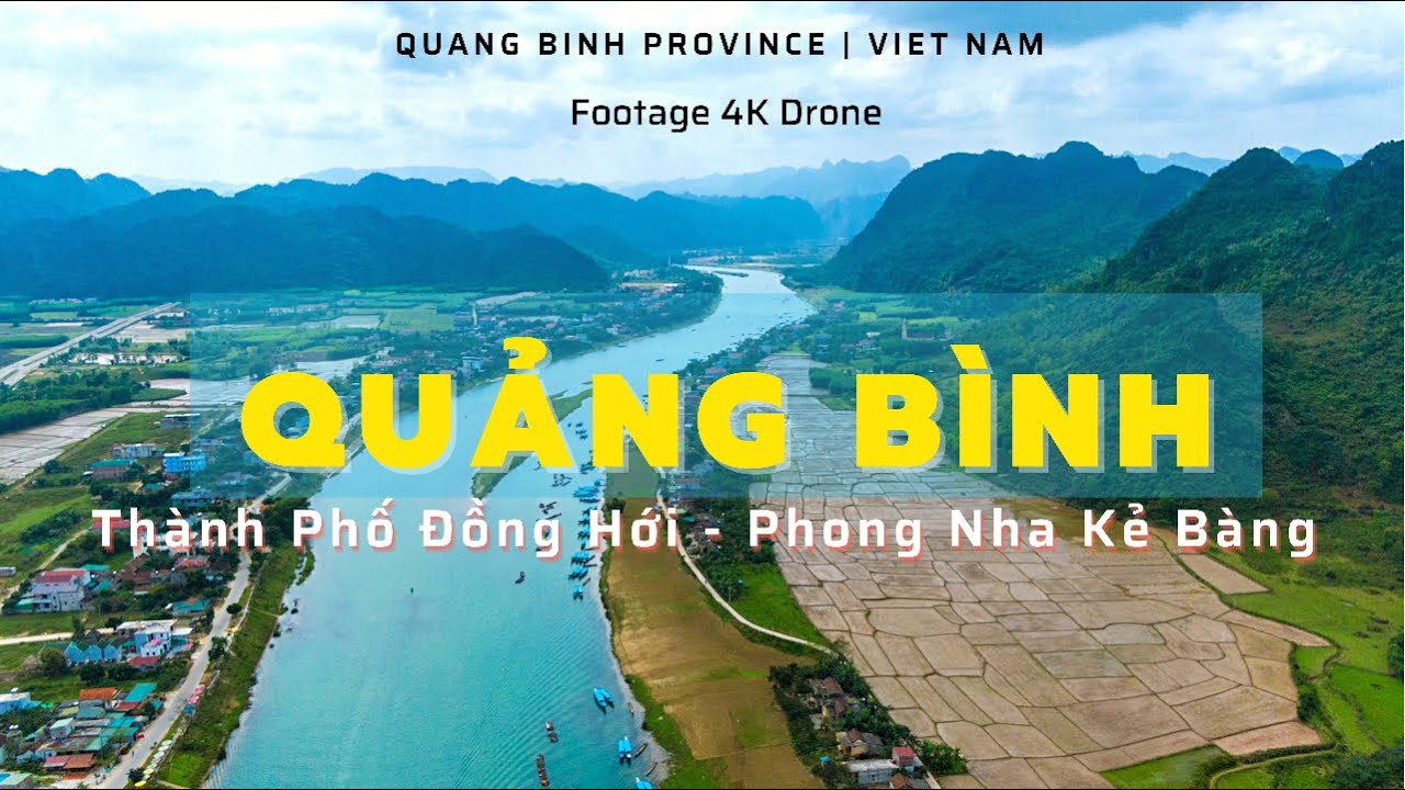 THÀNH PHỐ ĐỒNG HỚI - PHONG NHA KẺ BÀNG | QUẢNG BÌNH | FOOTAGE 4K DRONE  VIETNAM - YouTube