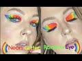 Neon Glitter Rainbow Eye / Festival Makeup / RubyLocks