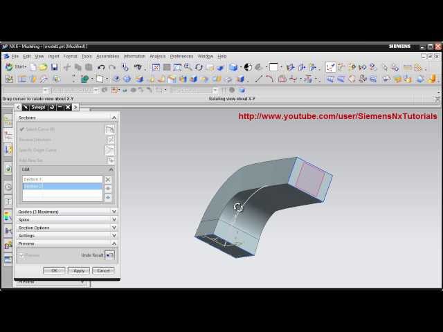 NX Swept | UG NX Training Tutorials | Siemens NX Training Tutorials | Training in Unigraphics NX