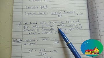 SAPM:Chapter 4-Bonds on current yield problems for B.com students@rhymecity5056