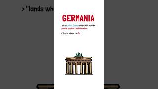❓🇩🇪 How did GERMANY get its name?