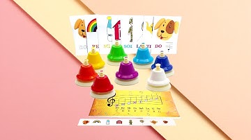 8-note Color Desk Bell Set Presentation