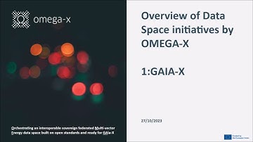 OMEGA-X Data Space Initiative monitoring 1: GAIA X