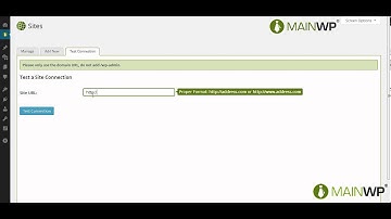 How do I make sure the Main Plugin can communicate with my Child site