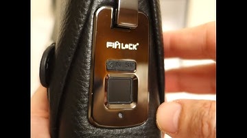 NEW Fipilock Biometric Fingerprint Lock Leather Wallet Clutch