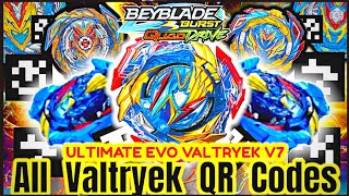 ULTIMATE EVO VALTRYEK V7 | Qr Code 2022 | All Valtryek Beyblades QR CODES | BEYBLADE QUAD DRIVE