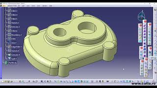 CATIA v5 How to create a classic solid part using surface modeling