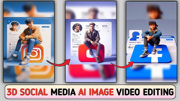 How To Create 3D Ai Social Media Image | Trending Social Media Profile Name Video Editing