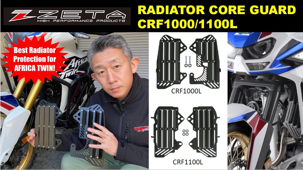 ZETA RADIATOR CORE GUARD CRF1000/1100L - YouTube