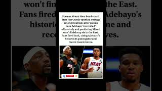 Stan Van Gundy calls Bam Adebayo “overrated” 😳 #shorts