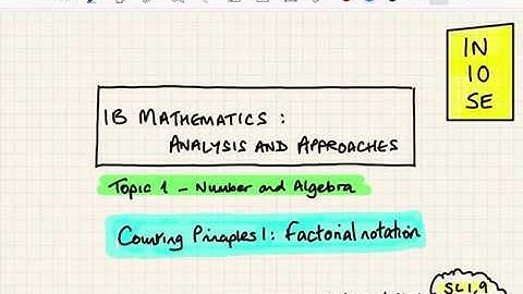 Factorial Notation - Counting Methods 1 - IB Maths Analysis and Approaches