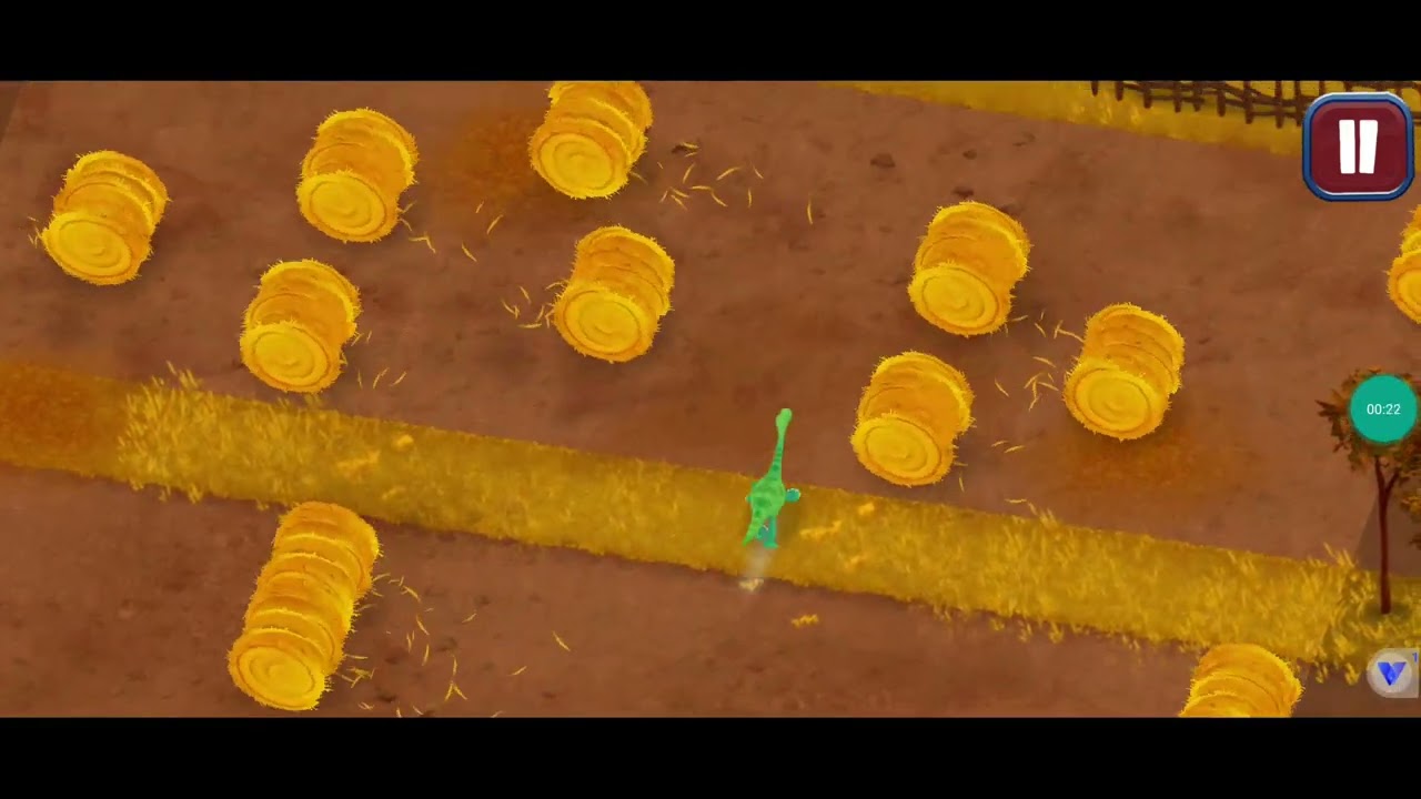 The Good Dinosaur: Dino Crossing Without No Shield Three Stars Level 1 - Life On The Farm
