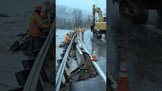 How Crews Saved This Collapsed Road#RoadRepair #RoadConstruction #CivilEngineering #Engineering