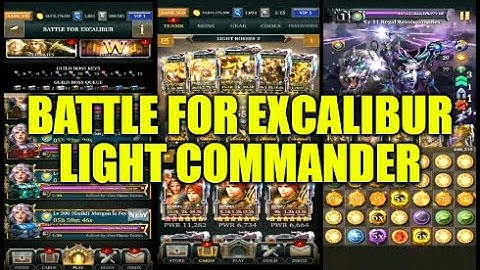 Legendary Game Of Heroes: Battle For Excalibur Event Gameplay/Team Testing (Light Commander)
