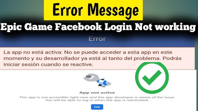 Fix Epic Games Facebook Login Not Working