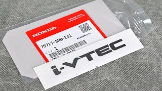 75717-Snb-E01, 75717Snbe01 Oem Honda Naklejka I-Vtec 83X13 Mm - Jarusnet.pl