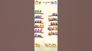 Bird sort color game level 589 #games #gamedesign #gameartdesign #gamedevelopment #gameartwork #game