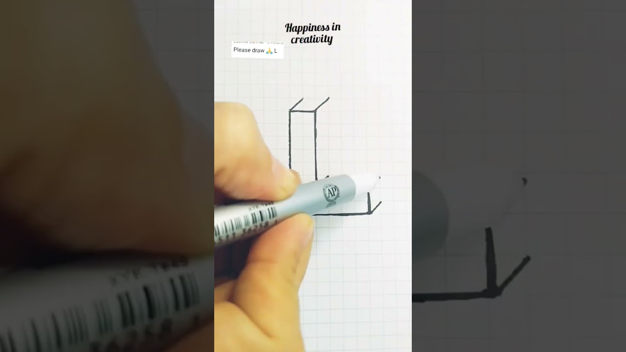 Easy 3d drawing letter L | 