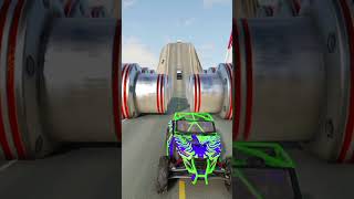 Truck vs Giant Rolling Bollards 😱 | BeamNG.drive