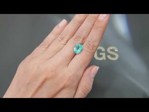 Neon blue Paraiba tourmaline oval cut 4.74 carats from Mozambique Video  № 1