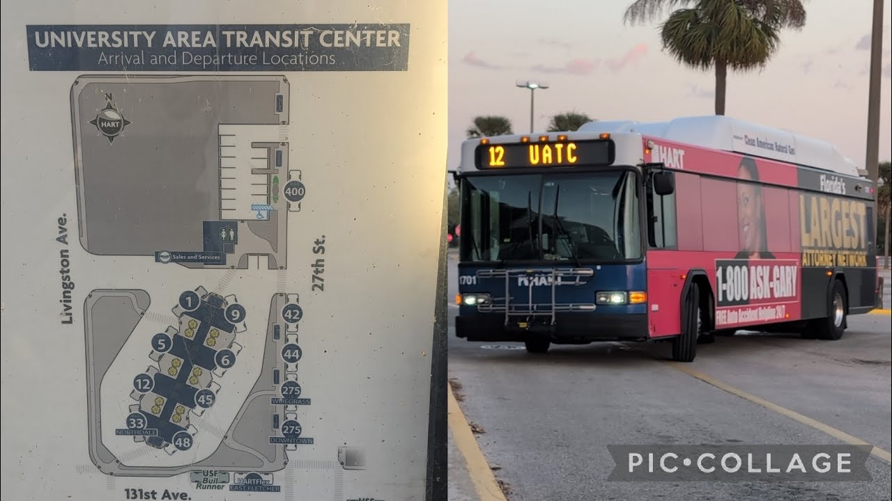 Hart bus #1701 on Route 12 arriving at UATC - YouTube