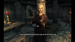 Talking to Gilsi a Skyrim Mage