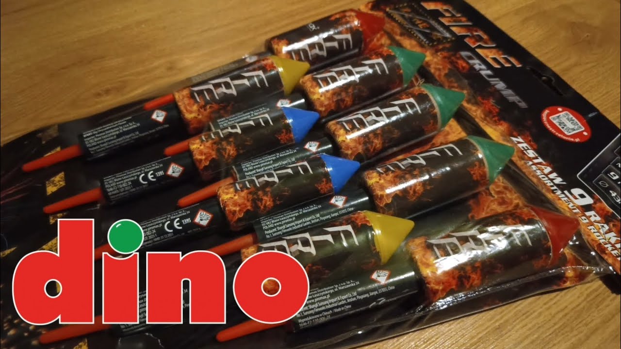 ZESTAW RAKIET Z DINO 💥 Rakiety Fire Crump PXR209 Piromax z Marketu Dino Sylwester 2025/2026