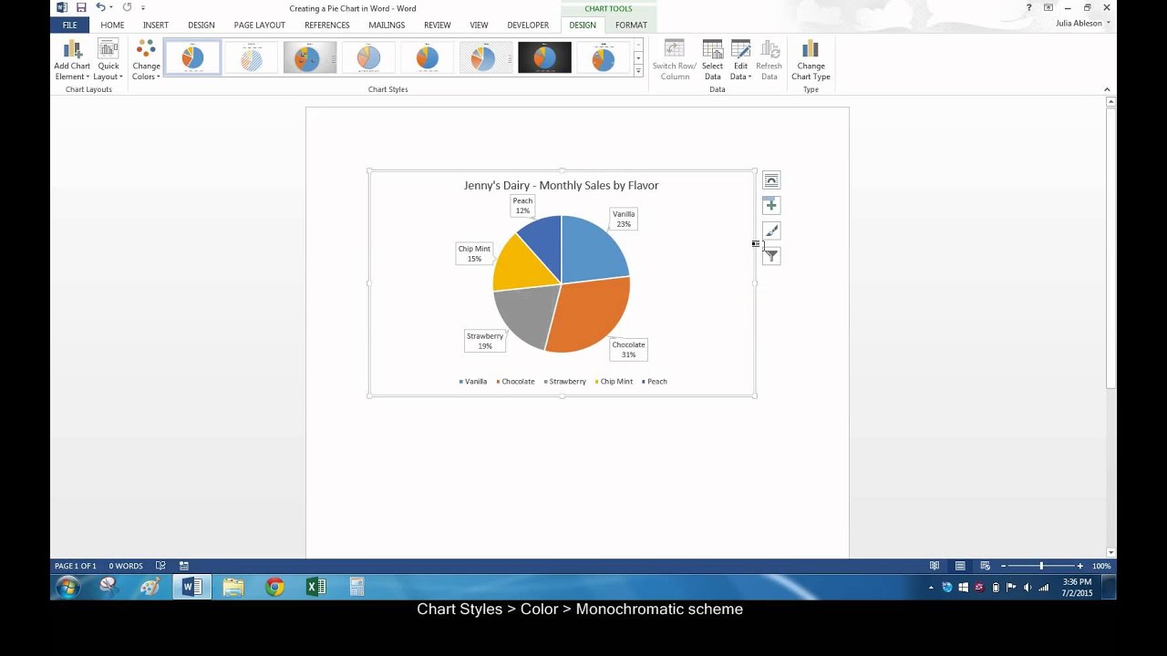 How To Make A Chart On Word 2016