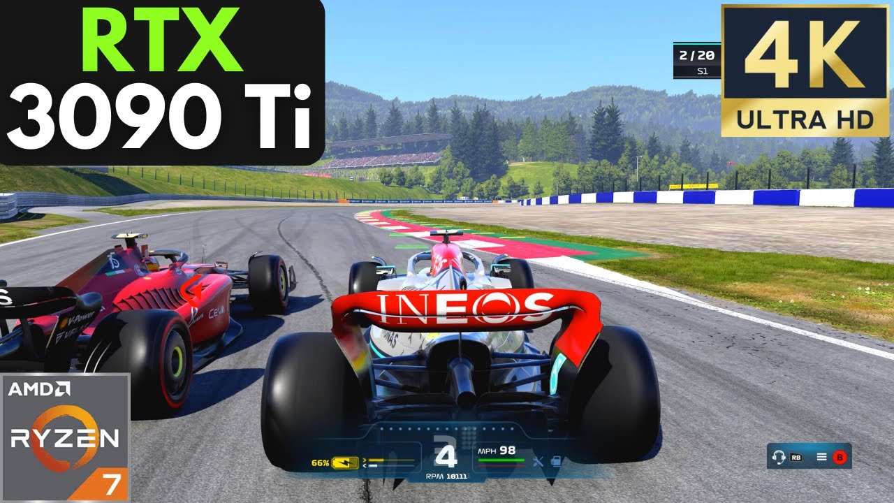 F1 22: RTX 3090 Ti + Ryzen 7 5800X | 4K | Ultra Settings