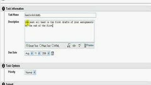 Adding a task to your Blackboard course