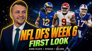 DRAFTKINGS NFL DFS: Week 6 First Look Build, Core Plays, Values, and Stacks