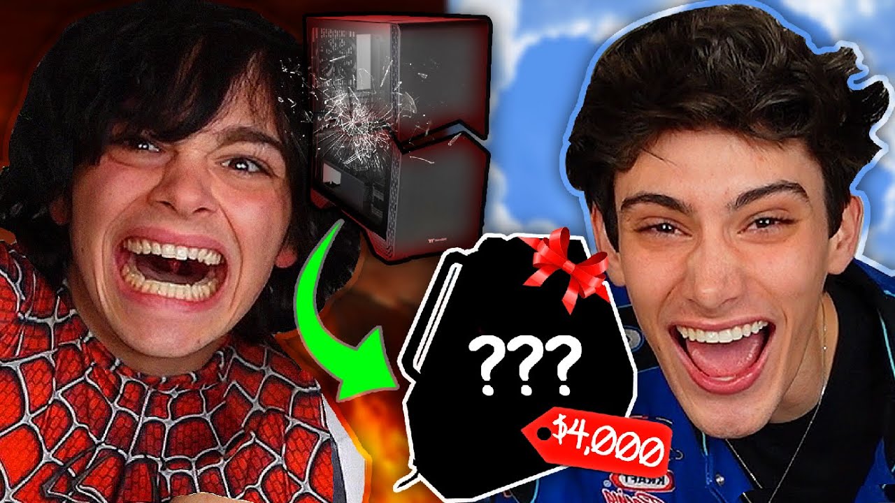 I DESTROYED His PC and SURPRISED Him With a NEW One... (EMOTIONAL)