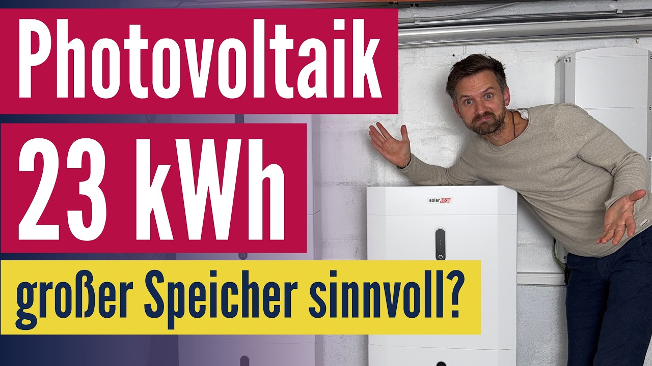 Solarstrom 2025: Was bringt ein großer Stromspeicher? Meine Erfahrung mit 23 kWh Speicher – auf YouTube ansehen