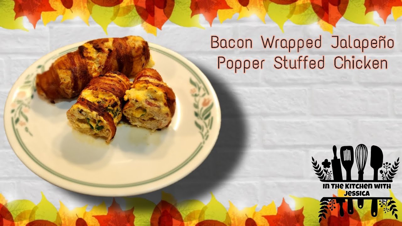 Bacon Wrapped Jalapeño Popper Stuffed Chicken (Air Fryer Recipe) YouTube