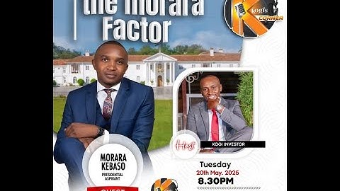 Tonight we host Morara Kebaso .  why the twist in his recent re alignment...
