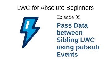 Ep 05: Pass Data between Sibling Lightning Web Components using pub sub Events