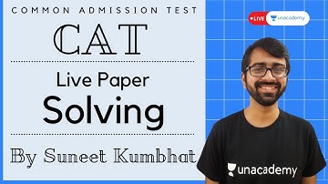CAT Previous Year Question Papers | Live Paper Solving | Suneet Kumbhat CAT