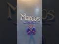 Marcos ❤️ Beautifully written with sand | Satisfying sand calligraphy &amp; relaxing ASMR #marcos