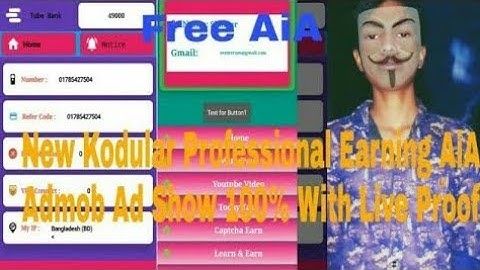 Kodular High Quality Earning AiA for free. Ad Loading speed 100% with live demo